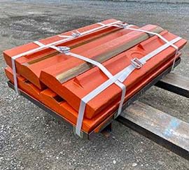 Prallbalken für mobile Brecher